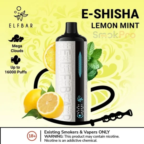 Elf Bar E-Shisha 16000 Puffs Disposable Lemon Mint
