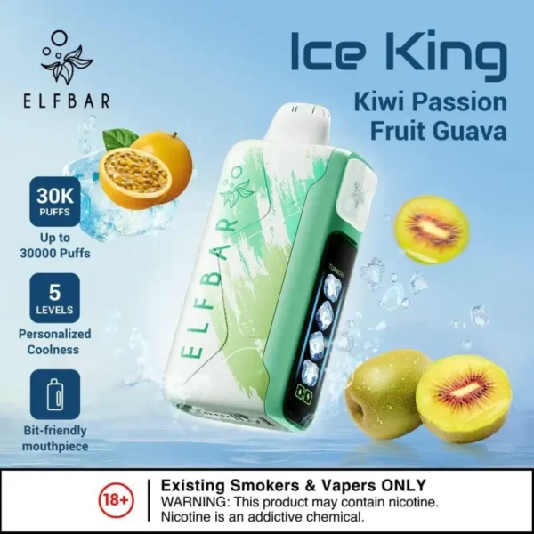 ELFBAR Ice King Kiwi Passion Fruit Guava 30000 Puffs