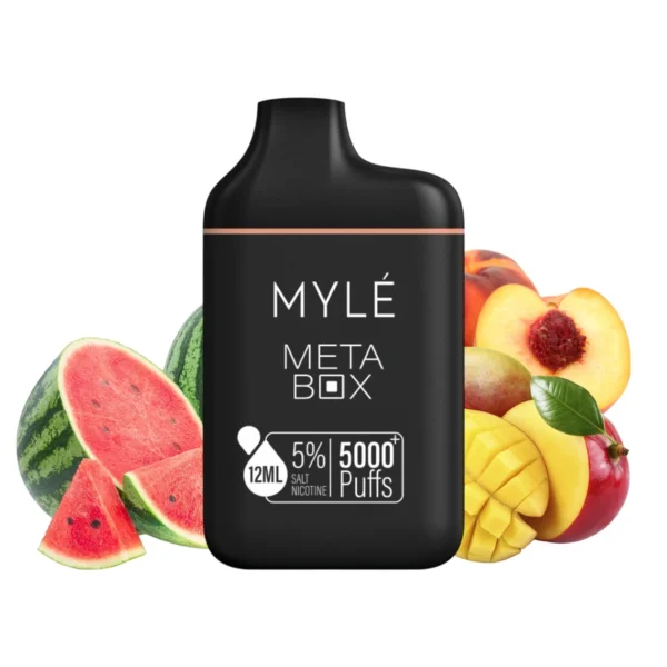 MYLE META BOX 5000 Puffs Peach Mango Watermelon