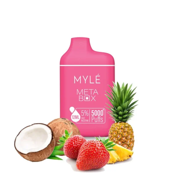 MYLE META BOX 5000 Puffs Pineapple Coconut Strawberry